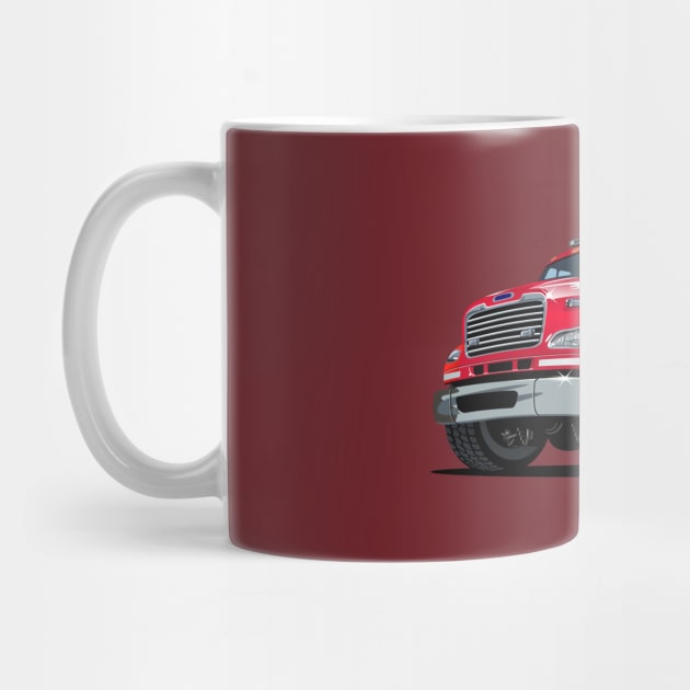 Cartoon firetruck by Mechanik